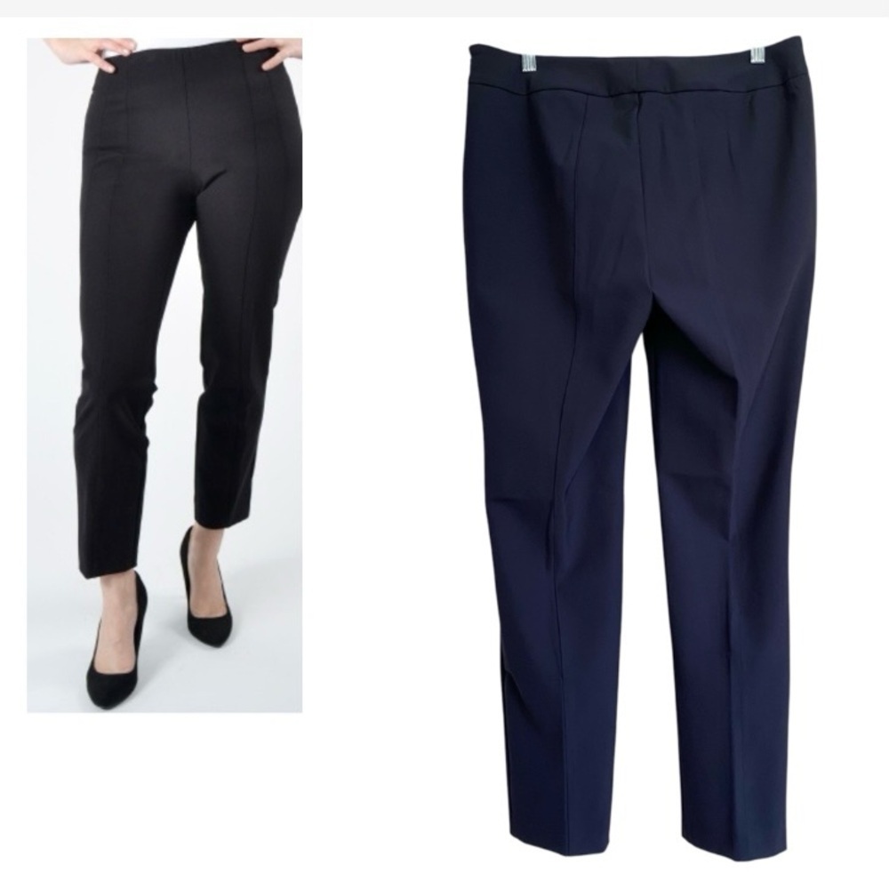 PEACE OF CLOTH Emory Navy Ponte Knit Stretch Pants Size 8 Travel Officecore
